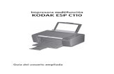 Impresora multifunción KODAK ESP C110€¦ · Para solicitar consumibles, asegúrese de que el equipo esté conectado a Internet, luego: 1. Abra el software Home Center. 2. Seleccione