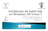 Instalación de leJOS NXJ en Windows XP/Vista/7€¦ · Instalación de leJOS NXJ en Windows XP/Vista/7 Julio César Sandria Reynoso www. RobotSA.com. 2 ` El objetivo de esta guía