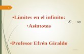 Límites en el infinito: Asíntotas Profesor Efrén Giraldo · 2018-03-16 · El productor quiere saber si fabricando muchas unidades su costo unitario baja. ¿A cuánto tiende a