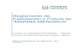 Reglamento de Explotación y Policía de “MARINA MENORCA” · ahora en adelante ZND) de la Concesión de la Explotación de amarres de Sa Colársega y de la Ribera Norte, del Puerto