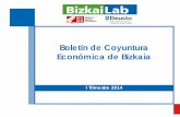 Boletín de Coyuntura Económica de Bizkaian... · primario retroceden. La industria confirma su cambio a tasas positivas y los servicios pasan a crecer. PIB: La economía vasca retoma