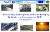 “Conclusiones del Programa Alianza en Energía y Ambiente con … HIDROELÉCTRICAS Y EL DESARROLLO SOSTENIBLE EN CENTROAMÉRICA. Guatemala, marzo de 2011. • XVIII Foro Regional: