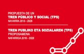 PROPUESTA DE UN TREN PÚBLICO Y SOCIAL (TPS) · 2018-04-29 · Propuesta de un Tren Público y Social (TPS) para Navarra 2018-2028 Fundación Sustrai Erakuntza El Plan de Transporte