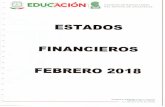 ESTADOS FINANCIEROS FEBRERO 2018 - cobaezac.edu.mx · 2019-12-02 · ESTADOS FINANCIEROS FEBRERO 2018 Carretera a La Bufa km. 1 s/n Col. Manan1ta ... Hadenda Pública/Patrimonio Neto