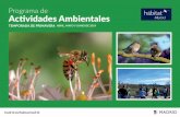 Programa de Actividades Ambientales - Madrid · Actividades programadas desde los centros de información y Educación Ambiental. Visitas guiadas a parques, viveros y centros de fauna.