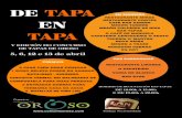 DE TAPA EN TAPA - Oroso · 2014-03-31 · de en tapa tapa v ediciÓn do concurso de tapas de oroso 5, 6, 12 e 13 de abril horario de degustaciÓn das tapas: de 12.00h a 15.00h e de