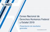 Censo Nacional de Derechos Humanos Federal …...Al cierre de 2018 se reportaron 17 unidades administrativas en la Comisión Nacional de los Derechos Humanos (CNDH) y 616 en los Organismos