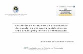 AUX03 Bustamante - Variacion en el estado de crecimiento ... · Características Barranco Junín Chanchamayo PERU Población total 31 959 10 895 53 058 30 135 875 Población total