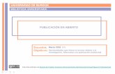 PUBLICACIÓN EN ABIERTO - Universidad de Burgos · difusión y preservación de los resultados de la investigación científica en España, de la red REBIUN. • OAIster (OCLC): recolector