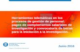 Presentación de PowerPointencuentroredugi.ulpgc.es/images/ponencias/09... · Herramientas telemáticas en los procesos de gestión de personal: pagos de complementos salariales de
