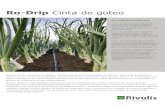 Ro-Drip Cinta de goteo - Agricola Castellana · que la de 5 mil y más rentable que la de 8 mil. 8 mil - se recomienda para usuarios nuevos de cintas de goteo que buscan una cinta