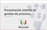 gestión de procesos. Presentación sistema dewozniak.cl/doc/bintel.pdf · cuanto a tomas de acción y proyectos. Esta presentación. Quienes somos Wozniak es una sólida empresa