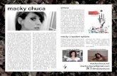 macky chuca sótano - WordPress.com€¦ · Macky, combinado con un proyecto multimedia que hará saltar los textos del papel a los tímpanos, retinas y biochips del respetable. Relájense