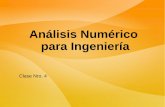 Análisis Numérico para Ingeniería - MDP · Clase Nro. 4. Mg. Ing. Francisco A. Lizarralde Facultad de Ingeniería - UNMDP - 2017 2 Ecuaciones Diferenciales Ordinarias Sistemas