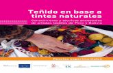 Teñido en base a tintes naturales - Artesania Textilartesaniatextil.com/wp-content/uploads/2017/05/tenido-naturales.pdf · Sin embargo, la práctica del teñido en base a tintes