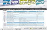 Avantatges 2019-2020. Forfet esquí de muntanya€¦ · Avantatges 2019-2020. Forfet esquí de muntanya Gratis dte. Especial Gratis Cenit - Golf Fontanals 1 entrada gratuïta al Cenit