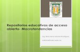 Repositorios educativos de acceso abierto- Macrotendencias · Protocolo de Cosecha de Metadatos de la Iniciativa de Archivo Abierto (OAI- PMH por sus siglas en inglés), expuestos