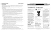 Portable Air Compressor - Campbell Hausfeld - Air ...€¦ · Portable Air Compressor General Safety Information (Continued) 3. Only persons well acquainted with these rules of safe
