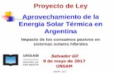Proyecto de Ley Aprovechamiento de la Energía Solar ... · Barreras al desarrollo de la Energía solar térmica - OLADE El costo inicial de inversión de los sistemas solares térmicos