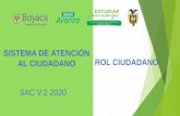 Presentación de PowerPointsedboyaca.gov.co/wp-content/uploads/2020/04/SACv2-rol... · 2020-04-30 · REDES SOCIALES PRESENCIAL TELEFÓNICO CORREO CERTIFICADO 1. El Ciudadano es la