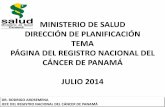 Presentación de PowerPoint€¦ · ministerio de salud direcciÓn de planificaciÓn tema pÁgina del registro nacional del cÁncer de panamÁ julio 2014 dr. rodrigo arosemena jefe