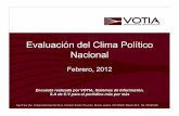 Evaluación del Clima Político Nacional · Evaluación del Clima Político Nacional Febrero, 2012 Encuesta realizada por VOTIA, Sistemas de Información, S.A de C.V para el periódico