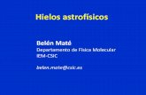 Departamento de Física Molecular IEM-CSIC€¦ · • En la superficie del cometa 67P/Churimov-Gerasmenko. • En fase gas en la nube densa hacia la protoestrella IRAS 16293-22422