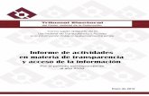 en materia de transparencia y acceso a la información por elinicio.ifai.org.mx/Informes 2009/Informe de Transparencia TEPJF.pdf · zar el acceso a la información durante el período
