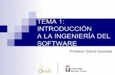 TEMA 1: INTRODUCCIÓN A LA INGENIERÍA DEL SOFTWARE · Ingeniería del Software - 2011/2012 4 ! Saber aplicar diseños y soluciones tecnológicas a necesidades sociales, industriales