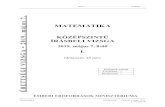 MATEMATIKA - matektanárok.hu erettsegi/K… · Matematika középszint 1911 írásbeli vizsga, I. összetevő 2 / 8 2019. május 7. Név: ..... osztály:.....