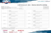 CÉDULA DE INSCRIPCIÓN - Copa Telmex Te · PDF file 2020-04-16 · CÉDULA DE INSCRIPCIÓN Nombre del equipo: Rama: Nombre del representante del equipo: Liga a la que pertenece: Correo