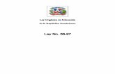 Ley No. 6697 - Educación Ambiental en República Dominicana · HA DADO LA SIGUIENTE LEY Ley No. 66 97 TÍTULO I CONSIDERACIONES GENERALES CAPÍTULO I DEL OBJETO Y ALCANCE DE LA LEY