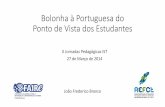 Bolonha à Portuguesa do Ponto de Vista dos Estudantesjornadaspedagogicas.tecnico.ulisboa.pt/files/sites/48/Joao_Branco.pdf · Bolonha à Portuguesa do Ponto de Vista dos Estudantes