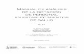 Manual de análisis de dotaciones en establecimientos de salud · 2010-03-24 · No. 57 Manual de análisis de la dotación de personal en establecimientos de salud M. Soledad Barría
