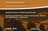 INSTRUMENTOS INNOVADORES PARA LA GESTION URBANA 06 (2001... · Instrumentos innovadores para la gestion urbana SINPA NUMBER 06 / 2001 BOLIVIA. MEMORIA ... Talleres para la capacitación