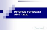 INFORME FORECAST Abril - 2020 · 2020-04-17 · sept-20 5.7 oct-20 4.6 nov-20 3.5 dic-20 2.5 PROYECCIONES IMACEC 2.6 11.7 6.8 3.5 6.0 2021. 45. 46 Proyecciones de la CChC. 47 Tasa