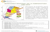 MONITOREO REGIONAL DE LA TEMPERATURA - AÑO 2016 · Anomalía de temperatura mínima media regional (°C) respecto al período 1981-2010 2018 | Año del Centenario de la Reforma Universitaria.