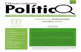 Boletín Observatorio No.14 Polític · esta primera lectura puede reflejar los elementos centrales de la coyuntura y las lógicas predominantes del proceso político. PObservatorioolític