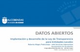 DATOS ABIERTOS - FEMPfemp.femp.es/files/566-1670-archivo/Ponencia Roberto...DATOS ABIERTOS (próximos pasos) Implantación y desarrollo de la Ley de Transparencia para Entidades Locales-Federar