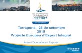 Tarragona, 28 de setembre 2015...Presentació Jornada Europea de l’Esport Integrat L’Esport Integrat: És una activitat de caràcter social i esportiu, que té com objectiu la