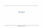 Arrays - unican.es · Arrays - definición • Un array es una estructura de datos que representa un conjunto de variables del mismo tipo declaradas como una sóla entidad. • Un