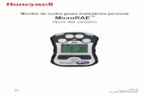 Guía del usuario - Honeywell · Monitor de cuatro gases inalámbrico personal MicroRAETM Guía del usuario . Rev. G Agosto de 2019 . N.º REF M03-4001-000