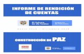 DE CUENTAS · 2020-06-10 · Informe de Rendición de Cuentas de la Construcción de Paz Taller de color con pruebas de tinturado, aplicables a diseños. Talleres de diversificación,