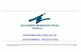 PROGRAMACIÓN CURSO 2019-20 DEPARTAMENTO : INGLÉS (4º … · – Lectura comprensiva e autónoma dun folleto sobre o paracaidismo con traxe de ás ou wingsuit e as consecuencias