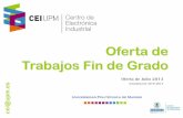 Oferta de Trabajos Fin de Grado - CEI – Centro de ... · Centro de Electrónica Industrial (CEI) Universidad Politécnica de Madrid Desarrollo de un equipo emisor de ultrasonidos