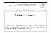 Folleto Anexo - Chihuahuaihacienda.chihuahua.gob.mx/tfiscal/edosfinan/2015/leyes/... · 2018-05-30 · Sábado 27 de diciembre del 2014. ANEXO AL PERIÓDICO OFICIAL 151 ARTÍCULO
