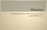 Tutorial básico del minicom para openSUSE 11 · Minicom v2.3 de openSUSE 11.0 mientras usamos el KDE 3.5.9. Los puertos series en Linux son /dev/ttyS0 para el puerto serie 1 (COM