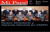 Nuevo Directorio y Gerente General en CMPC€¦ · la zona” -sostiene el gerente general de CMPC Forestal, Francisco Ruiz-Tagle. Actualmente, se llevan a cabo las inversiones de