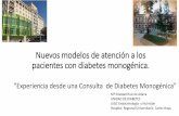 Nuevos modelos de atención a los pacientes con diabetes … · 2016-12-18 · Un poco de historia …. •La prevalencia de diabetes monogénica se estima entre el 2-5 % de todos
