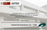Central de Inversiones S.A. CISA · atienden en la oficina de Servicio Integral al Usuario de CISA, se cuenta con cinco módulos que son asignados a los usuarios de acuerdo al orden